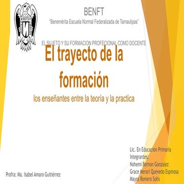 El Trayecto de la Formación | PPT
