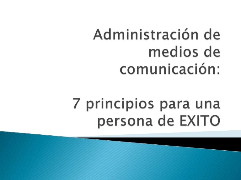 7 principios para una persona de EXITO
