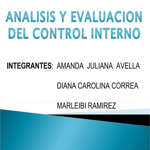 Metodos de evaluacion del sistema de control interno | DOC