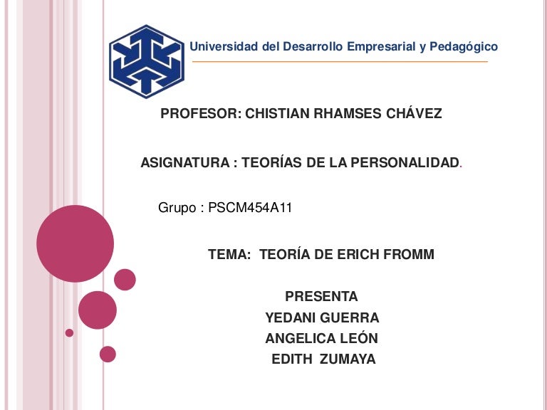 Exposicion de erich fromm