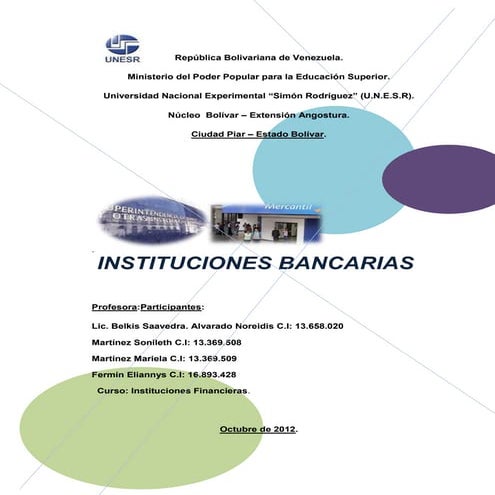 Exposicion de instituciones financieras