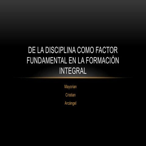 Exposición de práctica III. El Taller y la Disiciplina