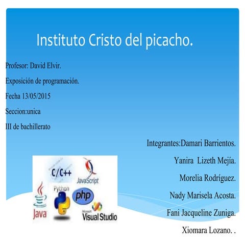 Exposicion de programacion.