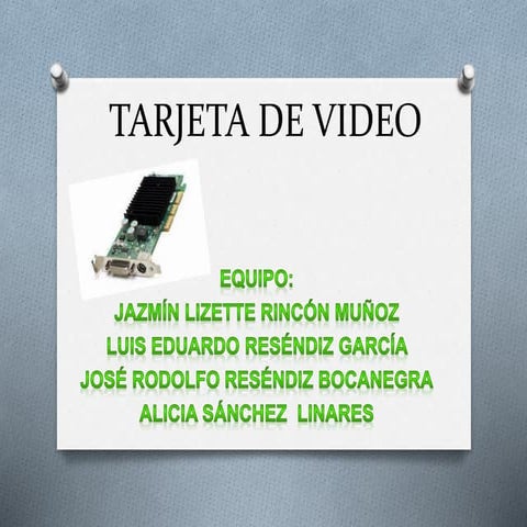 Exposicion de tarjeta de video