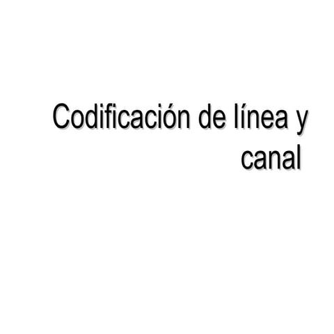 codificacion de linea