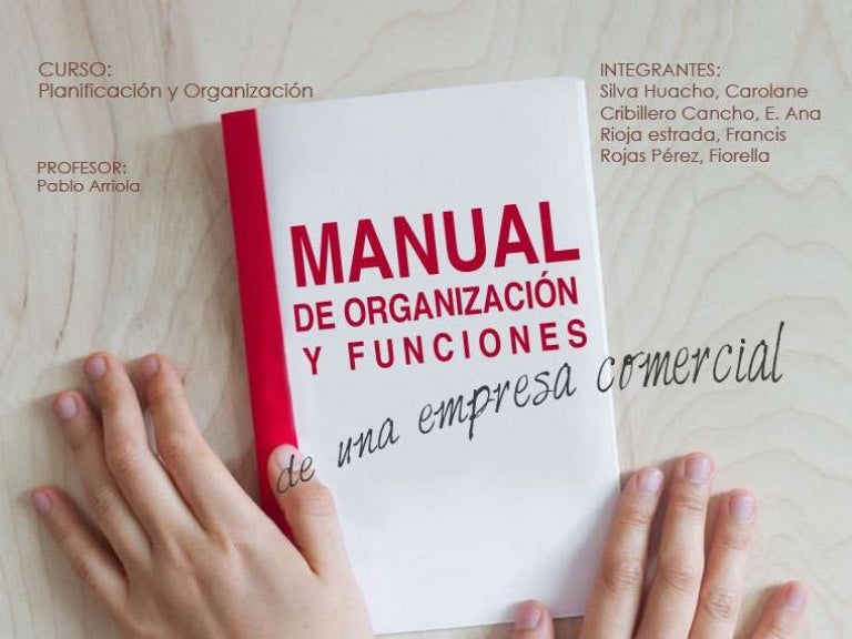Diseño de diapositivas "Manual de Organización y funciones