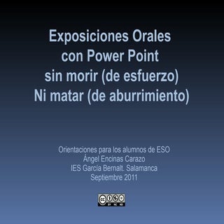 Exposiciones Orales con ppt