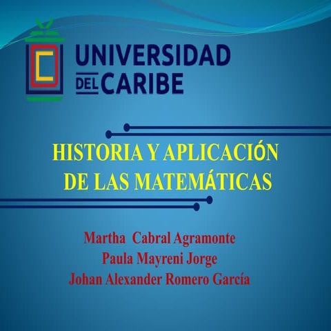 Exposicion historia de las matematicas | PPTX