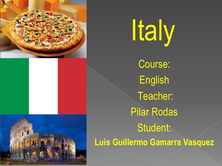 Exposicion italia en ingles