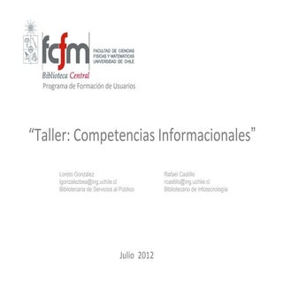 Taller: Competencias Informacionales