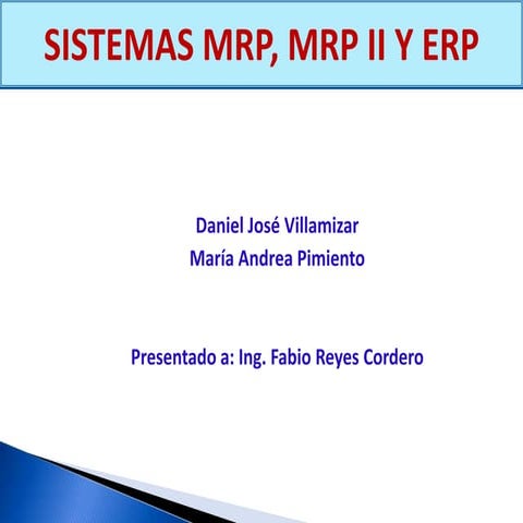 MRP - MRP II - ERP - Definición/Conceptos