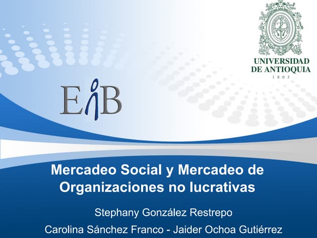 Mercadeo social y mercadeo no lucrativo
