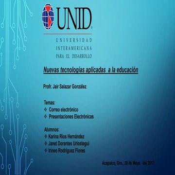 Correo electrónico y presentaciones electronicas