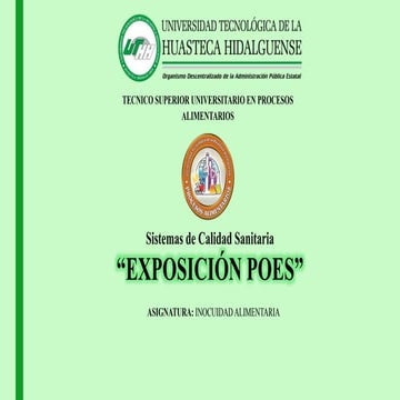 Exposición POES (Procedimientos Operativos Estandarizados)