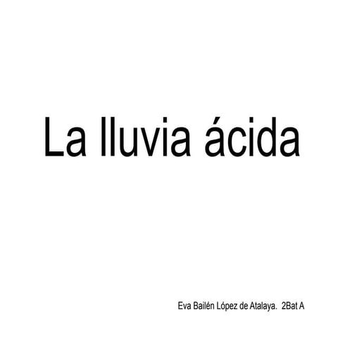 La lluvia ácida