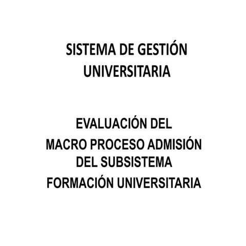 Exposicion sistema de admision ucsg