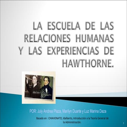 Exposicion Teoria Adminsitrativa de las Relaciones Humanas