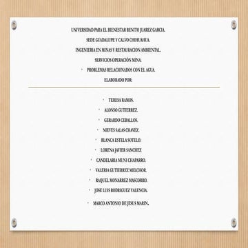 Problemas relacionados con el agua 