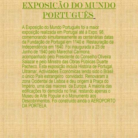Exposição do mundo português