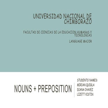 Presentation Nouns+Preposition