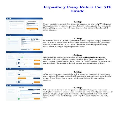 Expository Essay Rubric For 5Th Grade