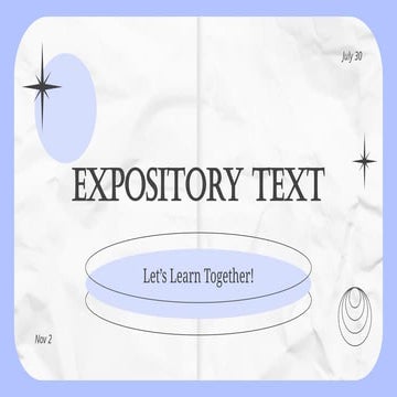Comprehensive Guide to Understanding and Writing Expository Texts | PPTX