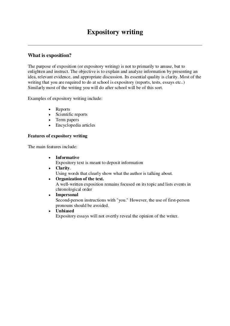 examples of good expository essays