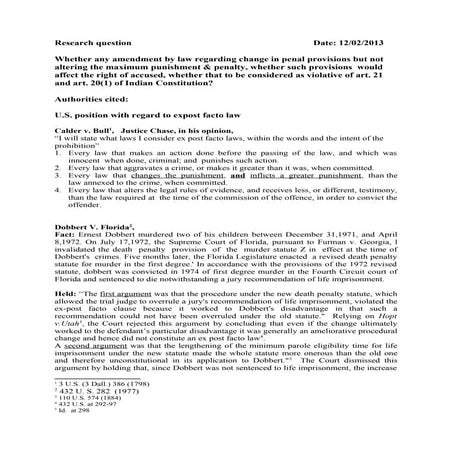 Expost facto doctrine | DOC