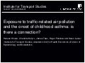 Exposure to traffic related air pollution and the onset of childhood asthma   is there a connection