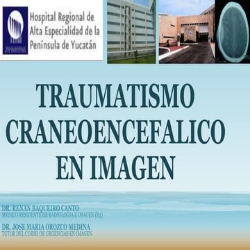Expo traumatismo craneoencefalico en imagen slide