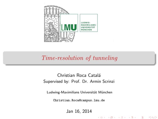 Time resolution of quantum tunnelin...