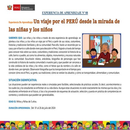 EXPRERIENCIA DE APRENDIZAJE N°7 UN VIAJE POR EL PERÚ SOBRE LA MIRADA DE ...