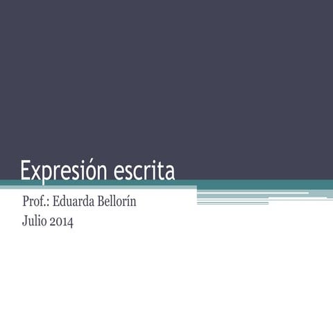 Expresión escrita