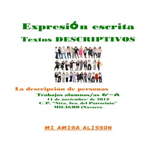 Expresión escrita.Descripción de pe...