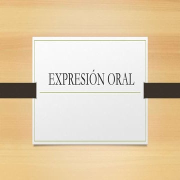 Expresión oral