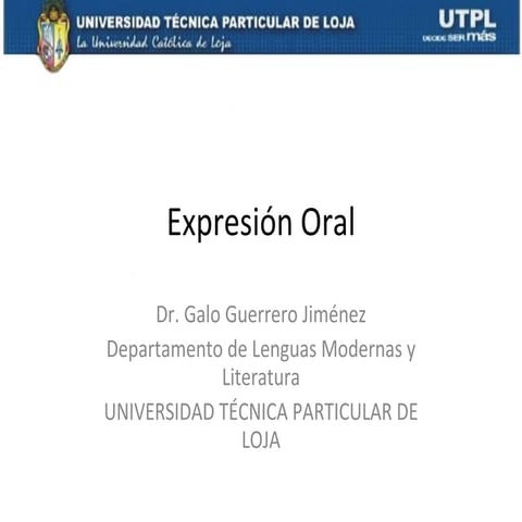 UTPL-EXPRESIÓN ORAL Y ESCRITA-II BIMESTRE(abril agosto 2012)