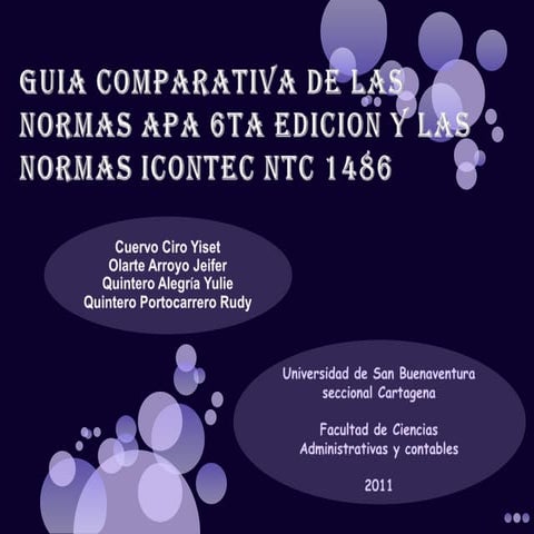 GUIA COMPARATIVA NORMAS APA E ICONTEC