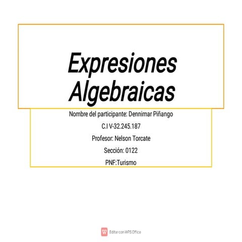 Ejercicios de expresiones algebraicas | DOCX