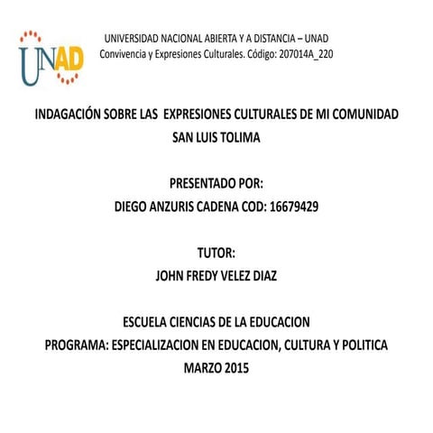 Expresiones culturales d cadena