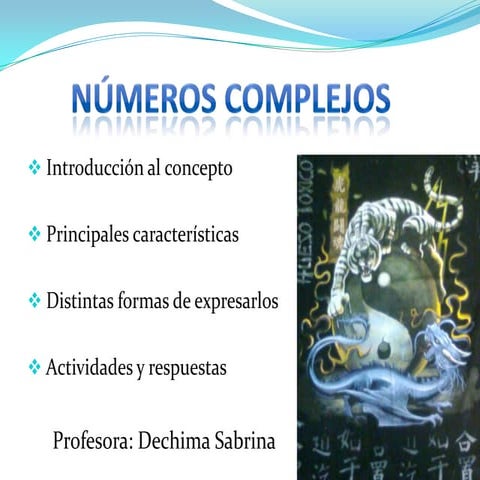 Distintas formas de expresar un número complejo