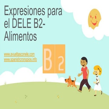 Expresiones para el DELE B2-Alimentos
