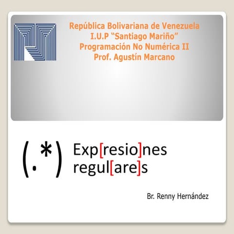 Expresiones regulares
