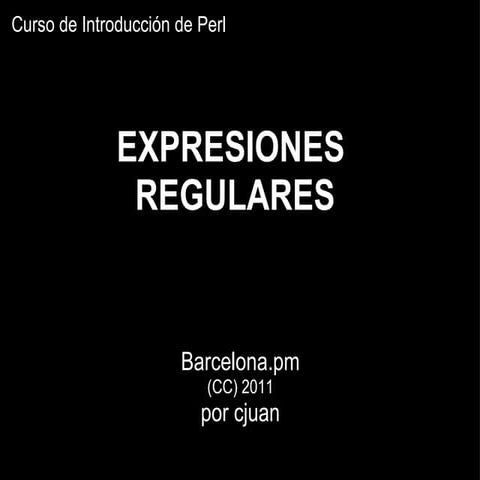 Expresiones Regulares