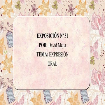 Expresion oral
