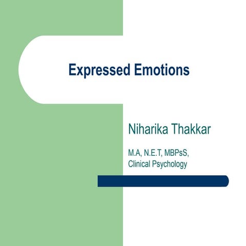 Expressed emotions