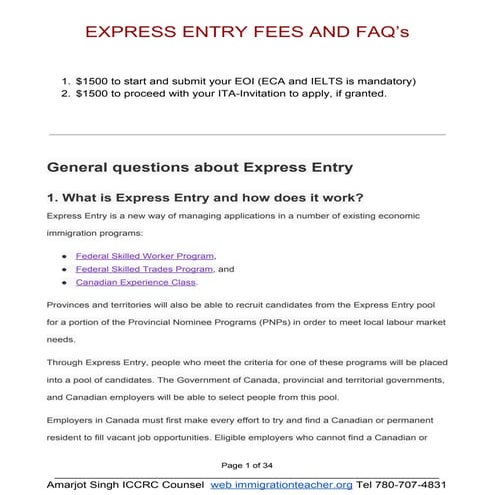 Express Entry | PDF