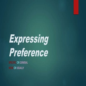 Expressing preference