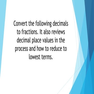 Expressing Rational Numbers from Decimal Form to Fraction Form