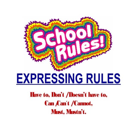Expressing rules.