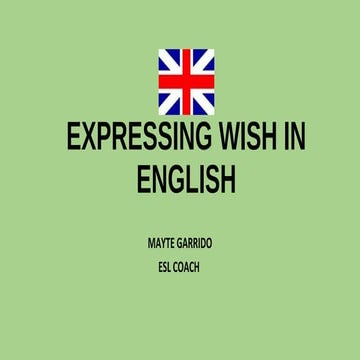 Expressing wish and regret in English 